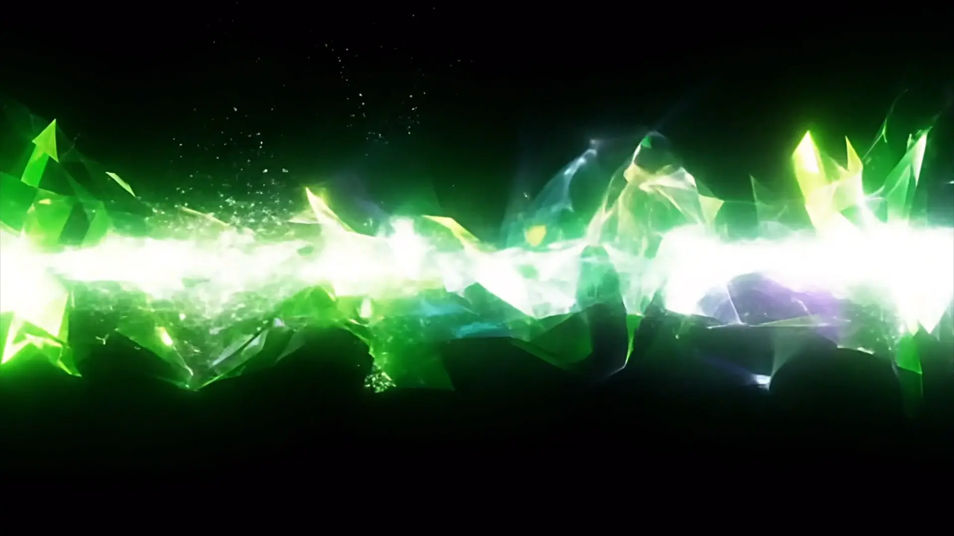 Electric Green Energy Wave Transition for Futuristic Title Animation